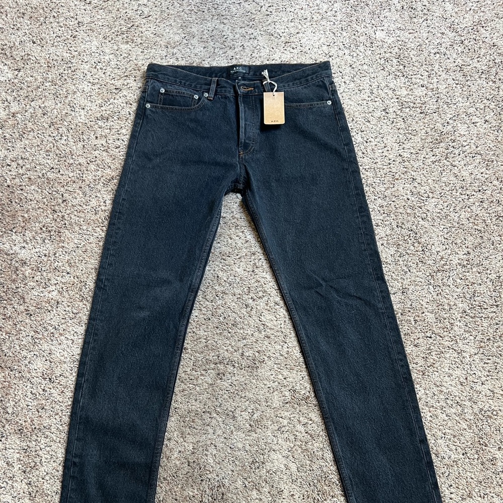 A.P.C Petit New Standard NOIR 32 x 33 Black Jeans Made in Portugal NWT New